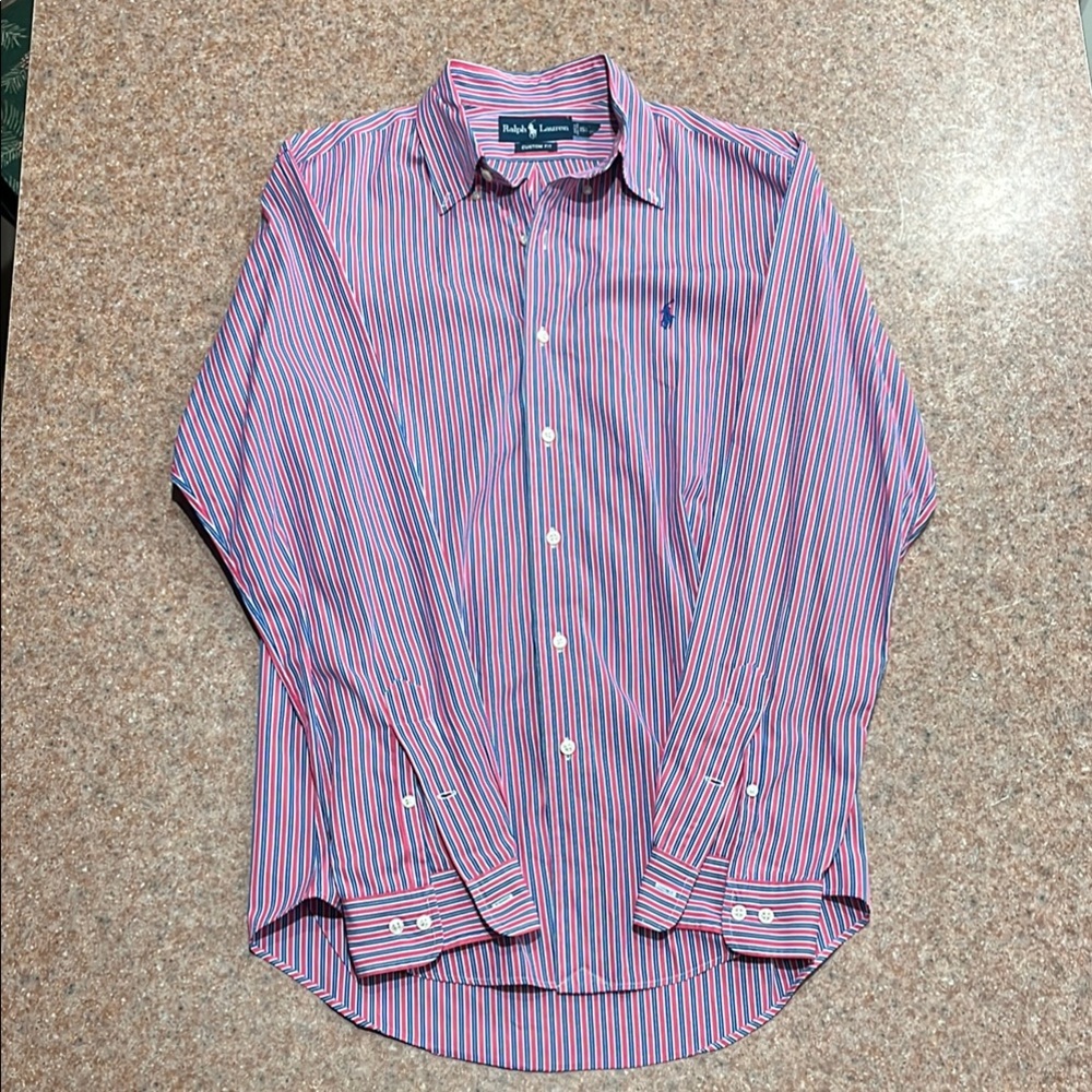 Ralph Lauren Men's Red Striped Shirt